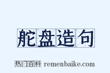 舵盘造句是什么意思的图片